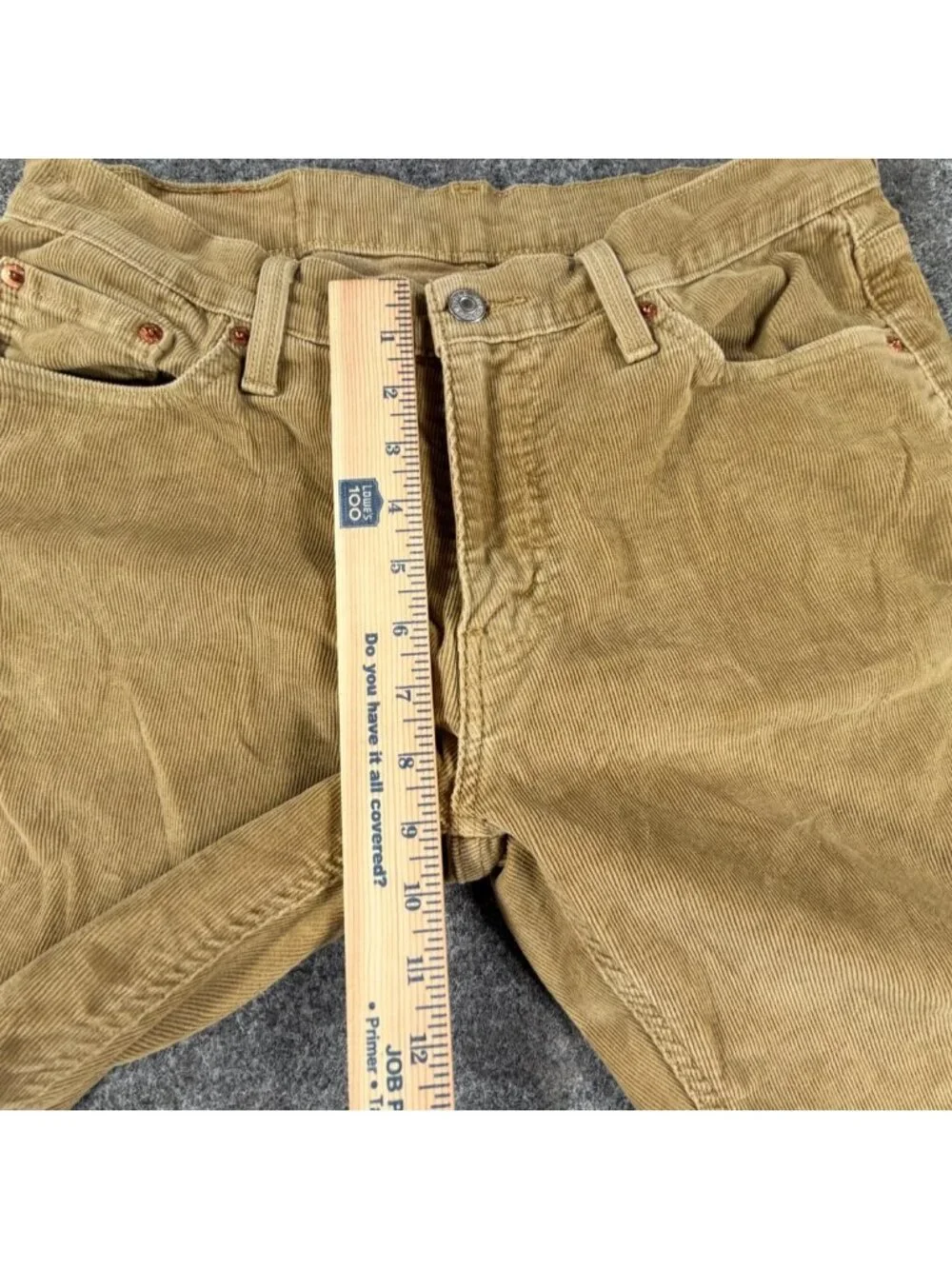 Vintage Levi's 541 Athletic Taper Corduroy Pants Mens 30x30 Tan Stretch Low Rise